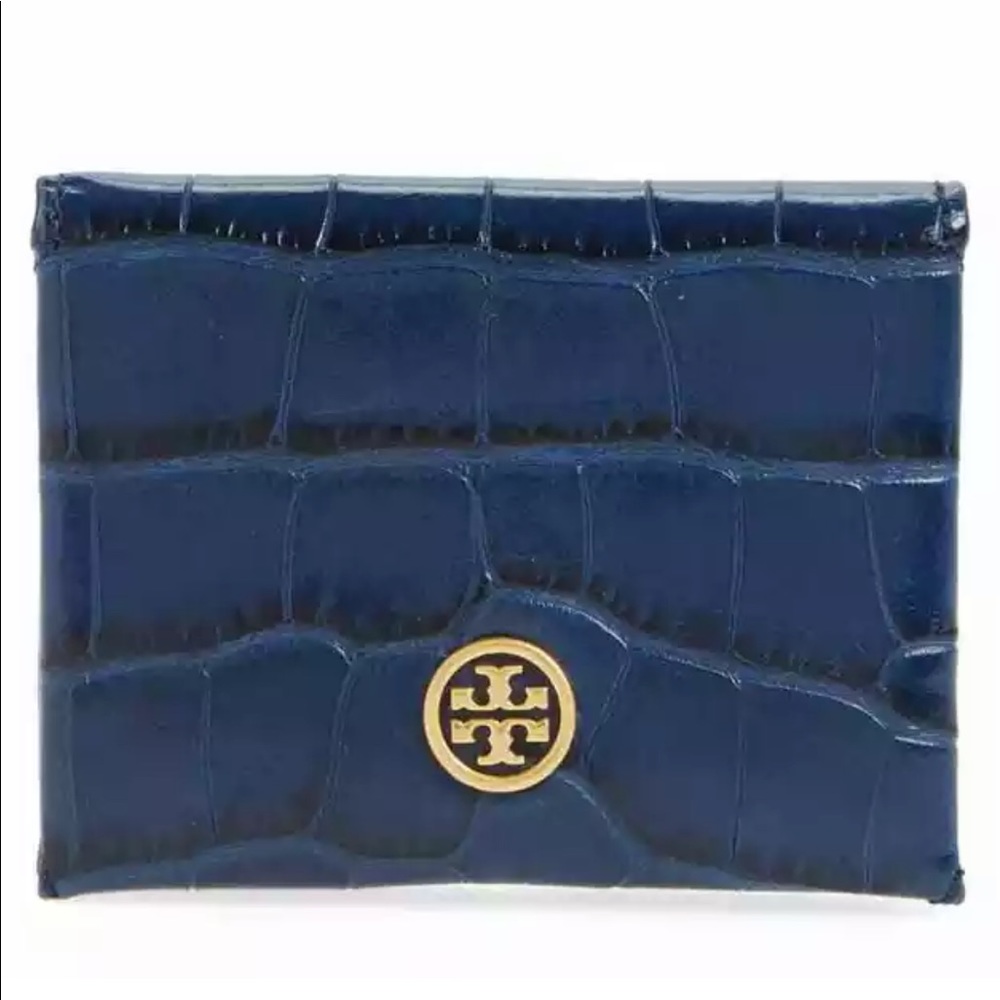 Tory Burch croc card case